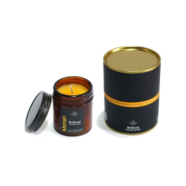 جار عطری شیشه قهوه ای درب کانتری برلیکن رایحه انبه