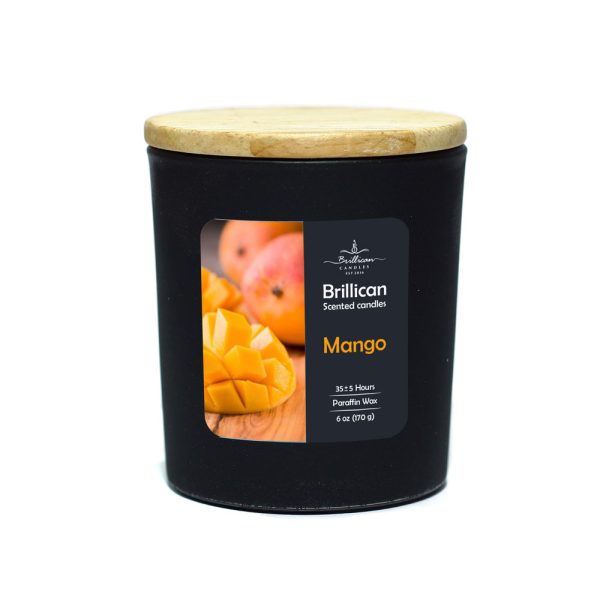 Black-Mango-2 جار عطری مشکی مات درب چوبی برلیکن رایحه انبه