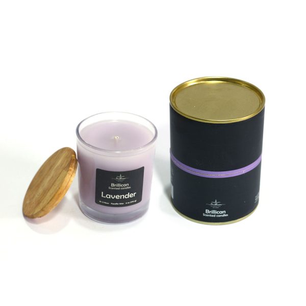 جار عطری شیشه ای درب چوبی برلیکن رایحه لوندر