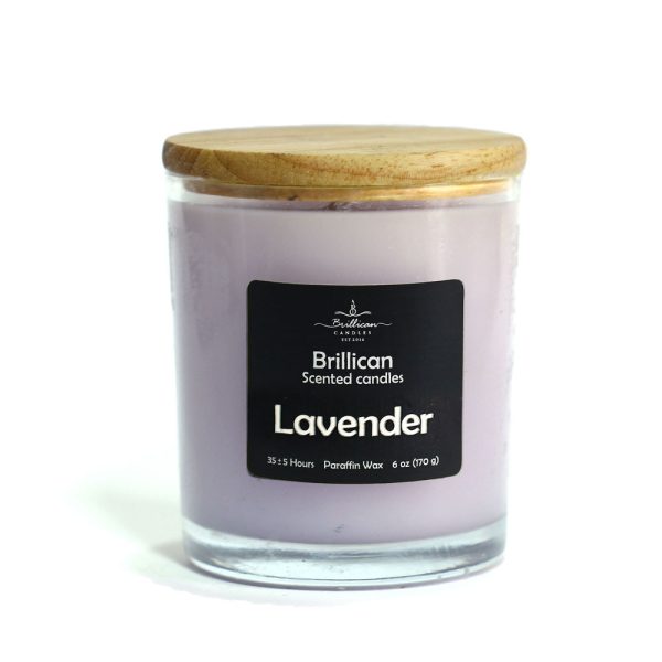 جار عطری شیشه ای درب چوبی برلیکن رایحه لوندر